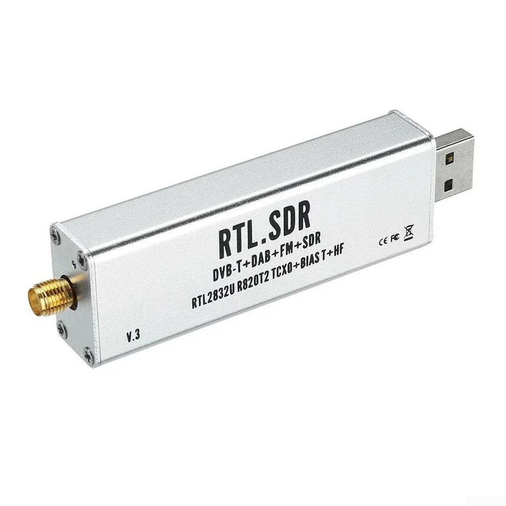 Full-Band 0,1 MHz - 1,7 GHz TCXO stabiler SDR-Empfänger, RTL2832U R820T2 Tuner für Luftfahrt ADS-B, Marine AIS, Kurzwellenhören, für Meteorüberwachung auf Windows/Mac (mit Antenne)