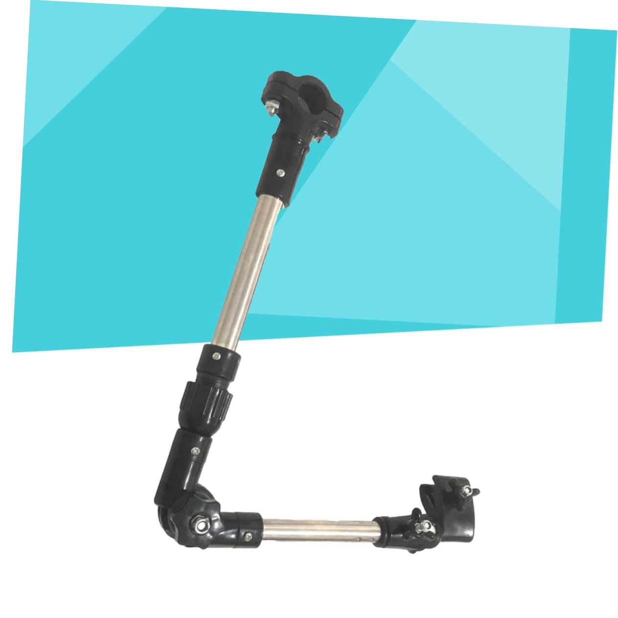 GOOHOCHY Adjustable 2-section Tube Umbrella Holder for Stroller Wheelchair Stainless Steel Abs Construction