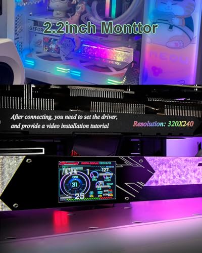 Soporte RGB para tarjeta gráfica con pantalla de 2.2 pulgadas miniatura 5