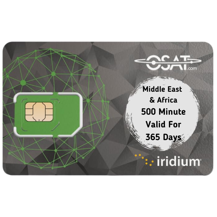 Iridium 9555 Satellittelefon med 500 min, Mellanöstern & Afrika