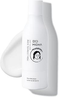 MIDHA Lotion au lait de riz hydratante, éclaircissante, nourrissante pour le corps et le visage - Soin doux et apaisant pour une peau éclatante - Flacon de 200 ml