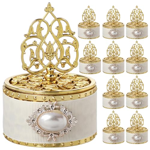 12PCS Wedding Favor Boxes Small Candy Box with Lid Decorative Gold Butterfly Party Favors Chocolate Containers for Weddings Baby Shower Anniverary, 2.28X2.28X3.34In