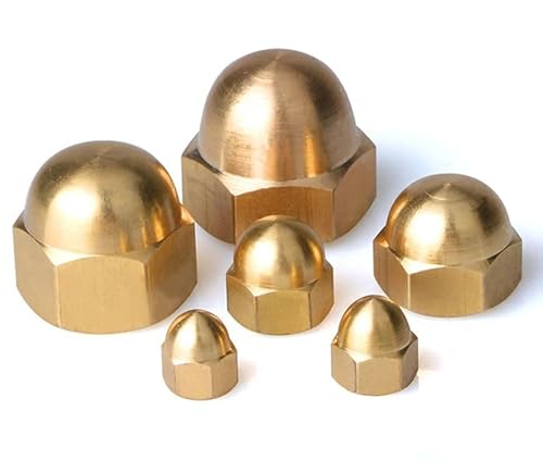 MSA Solid Brass Dome Nuts Acorn Nuts Solid Brass Cap Nuts M3 M4 M5 M6 M8 (M3)