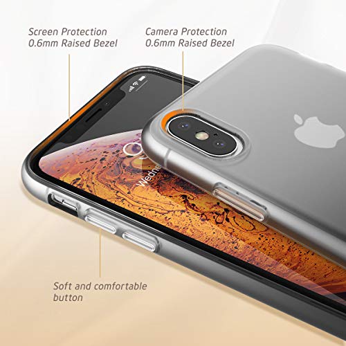 Image of i-blason omg series silicone case for iphone xs (2018) / iphone x (2017), slim liquid soft rubber protective case, 5.8 inch (black)