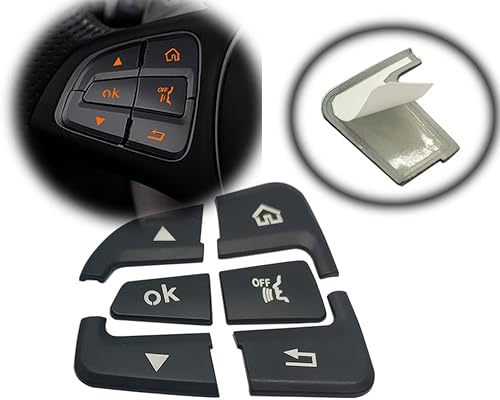 Miniatura 4 de Angelguoguo Cubierta adhesiva para interruptor de botón de volante de automóvil, compatible con Mercedes Benz C GLC V Clase W205 X253 W447, modelo