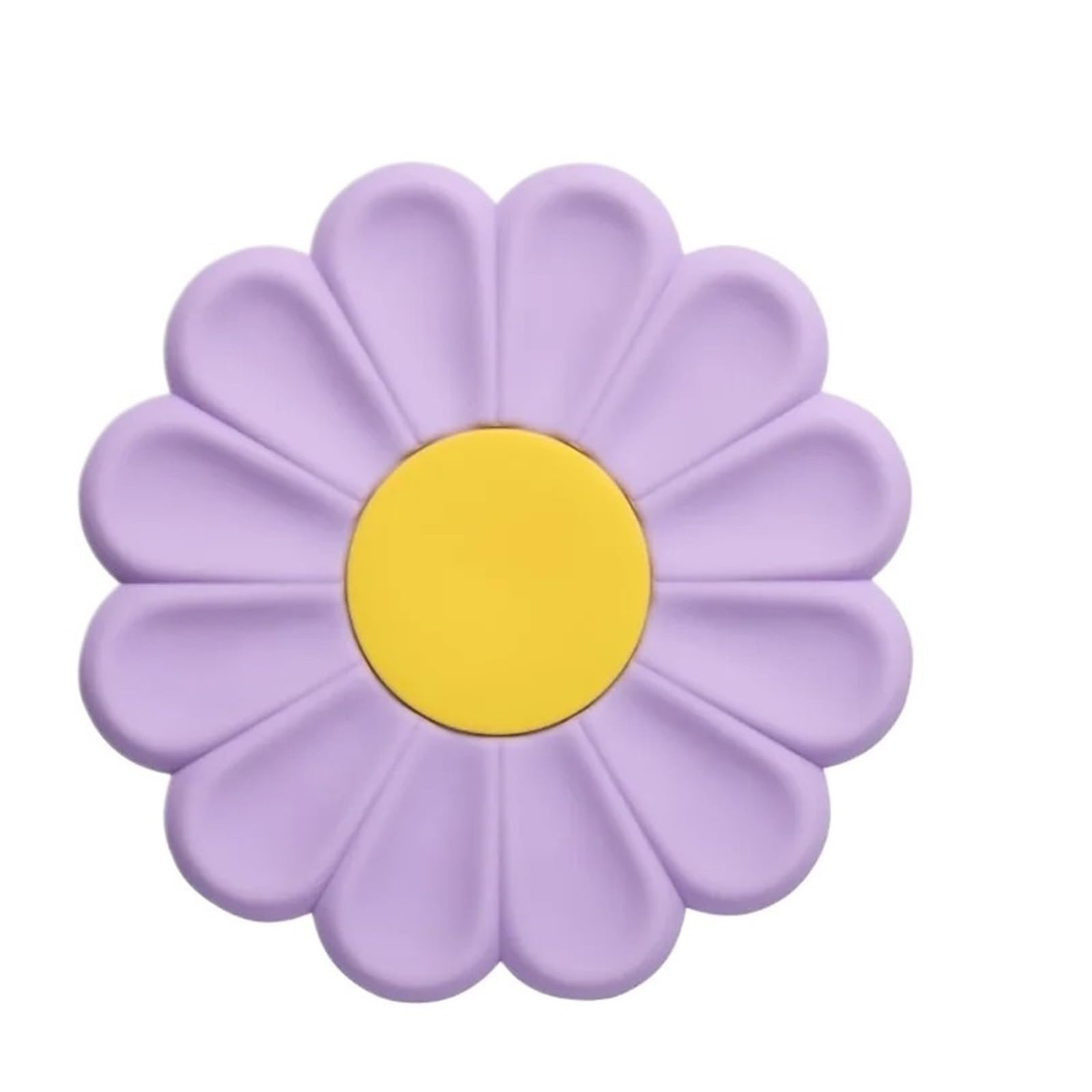 10Pcs Daisy Silicone Coasters Heat Resistant Non-Slip Waterproof Cute Floral Mats Drinks for Cap(Color1)