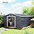 Outsunny 11' x 13' Outdoor Storage Shed, Garden Tool Metal Shed with Foundation Kit, Double Lockable Door, Air Vents and Sloping Roof, for Backyard, Patio, Lawn, Dark Gray