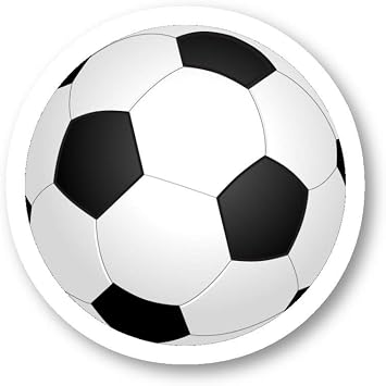 Soccer Ball Sticker Sports Stickers - 3 Pack - Set of 2.5, 3 and 4 Inch Laptop Stickers - for Laptop, Phone, Water Bottle 3 Pack S214595