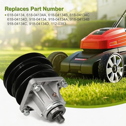 AOIT Spindle Assembly for 46 Inch Mower Deck Compatible with Toro LX460 LX465 LX466 Troy-Bilt Super Bronco, Range Rider MTD Hu-Skee White Outdoor Colu-mbia, Replaces 112-0383 618-04134 918-04134 by AOIT - Image 3