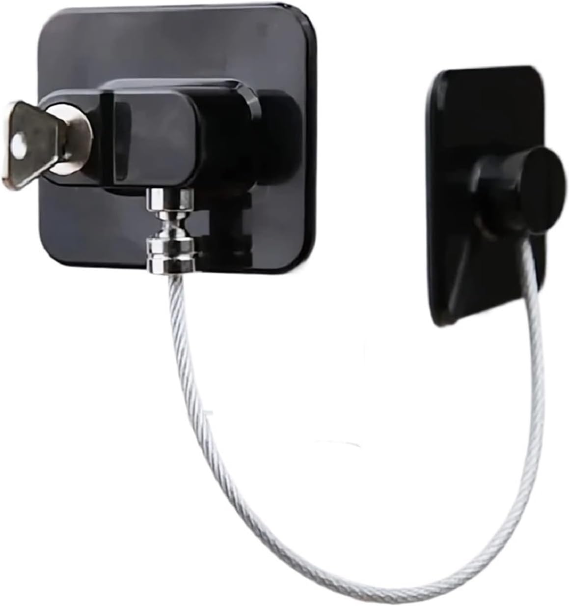 Child Safety Cable Lock, Stainless Steel Cabinet Refrigerator Door & Window Lock Strong Fixation