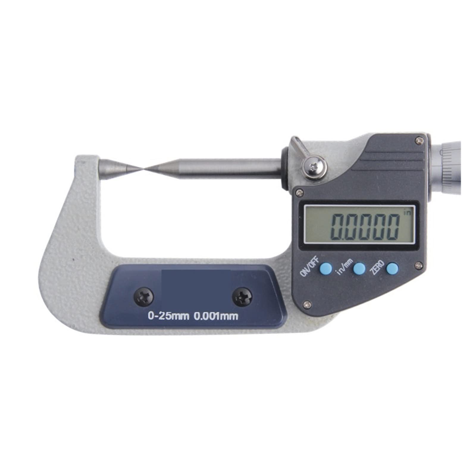 Micrómetro Exterior Digital 0-25 mm 0.001 Punto Doble Digital Fuera de micrómetro Consejo electrónico carburo Herramientas medición micrómetros
