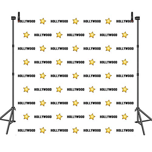 COMOPHOTO 8x8ft Hollywood Star Birthday Party Backdrop Red Carpet Events Step and Repeat