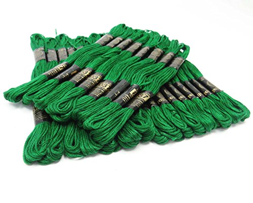 25 Piezas Hilo de Algodón Verde para Bordado miniatura 2