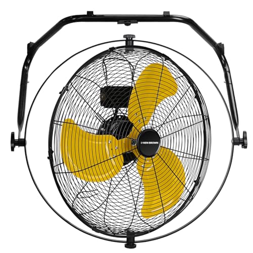 KEN BROWN 20 Inch Wall Mount Fan or Floor Fan 5000 CFM, High Velocity Industrial Shop Fan with Dual...