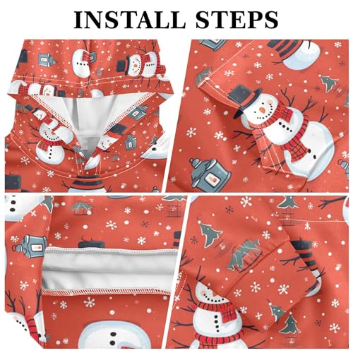 Kids Hoodies Sweaters Christmas Xmas Snowman Hooded Sweatshirts with Big Pockets for Boys Girls B04003353