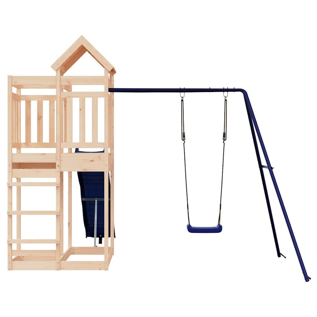 Spielturm aus massivem Kiefernholz mit Rutsche Schaukel und Sandkasten für Kinder ab 3 Jahren Garten Outdoor robustes Klettergerüst Spielhaus für Kleinkinder Mädchen Jungen