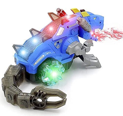 Hemtik Dragon Robotic Dragon Toy Mechanical Walking Dragon Dinosaur Toy with Fire Breathing Water Spray Mist Red Light Function & Realistic Sounds (Multi Color)
