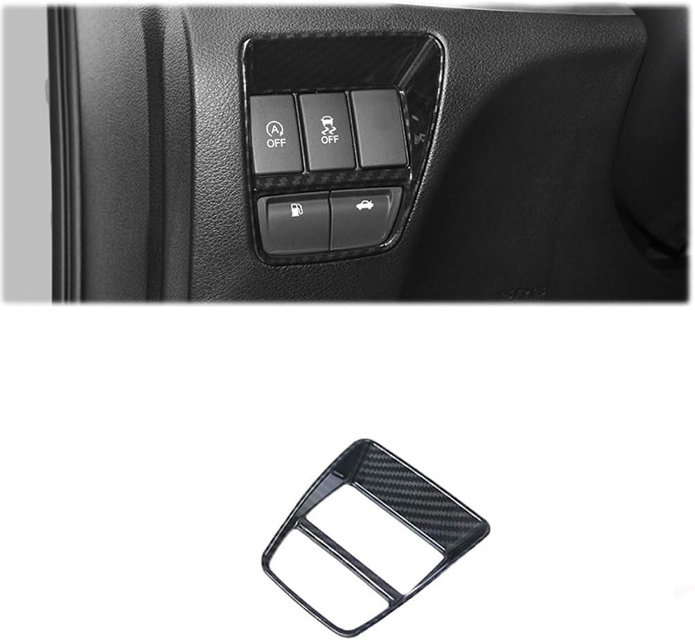 MUXEE Car Headlight Switch Buttons Panel Cover Carbon Fiber Accessories for Acura TLX 2015-2020 Modification Accessories Sporty Interior