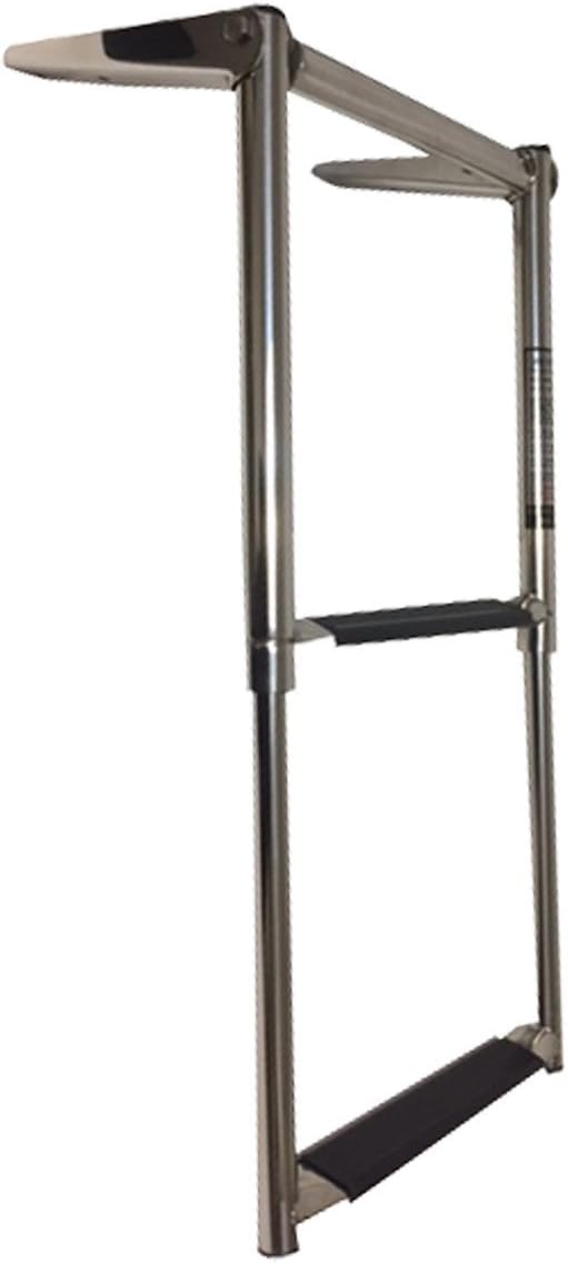 Pactrade Marine Boat Swim Stainless Steel 2 Step Telescopic Drop Ladder
