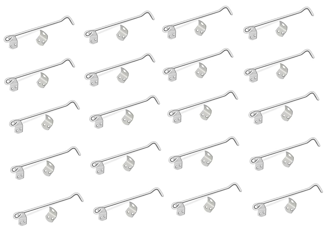 legal super industries Gatehook Stainless Steel Gatehook for Main Door, Glossy Gatehook, Hooks, Glossy Finish (Gatehook Stainless Steel Glossy 6inch (20pcs))-picture-24