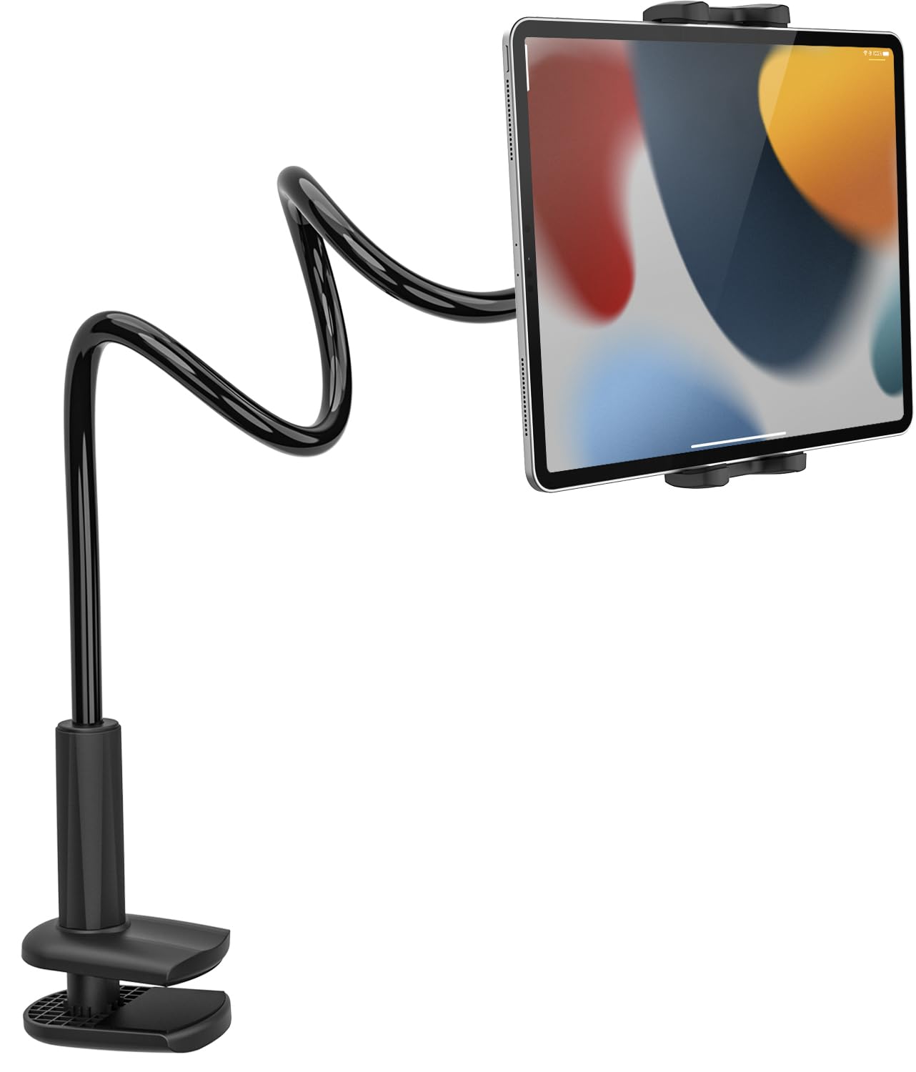 EXSHOW Gooseneck Tablet Holder, Bed iPad Holder with 85cm Lazy Long Arm, Desk Tablet Stand Phone Mount for iPad Air Mini, iPad Pro 12.9 11, Galaxy Tabs, iPhone, All 4-13" Mobile Phone and Tablets