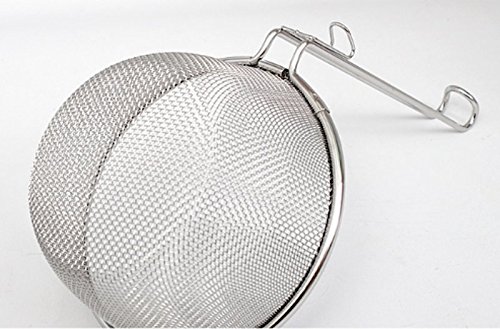 Kitchen Art Premium Stainless Steel Fine Mesh Asian Noodle Shabu Shabu Strainer D 6.1” With Handle Food Noodles Sieve Sifter #TOP2