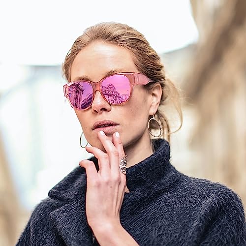 Image of GEGURI Polarized Sunglasses Fit Over Glasses for Men Women, Oversized Square Sun Glasses UV400 Protection Shades