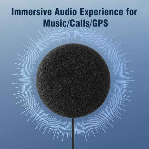 Image of EDYELL TW2S Motorcycle Helmet Bluetooth Headset, Connects to 2 Phones at The Same Time Using Music & GPS, Waterproof, Supports Android & iOS, Compatible with All Helmets, Gift for Motorcycle