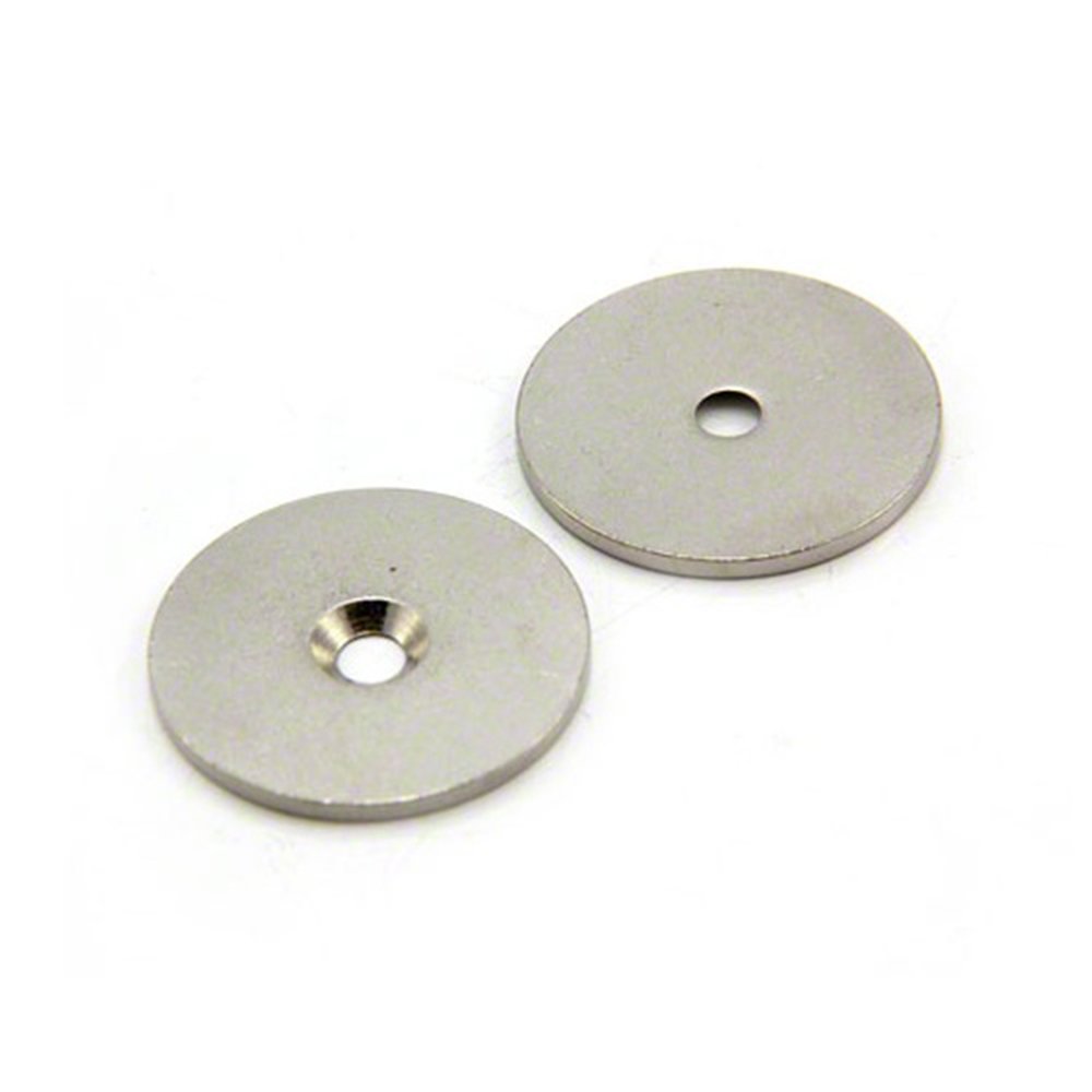 Disco In Acciaio Contrastano Per L'Uso Di Magneti, Appendi Obcate Per Preavviso - 32mm Dia x 2mm Di Spessore x 4mm - Pacco Di 10