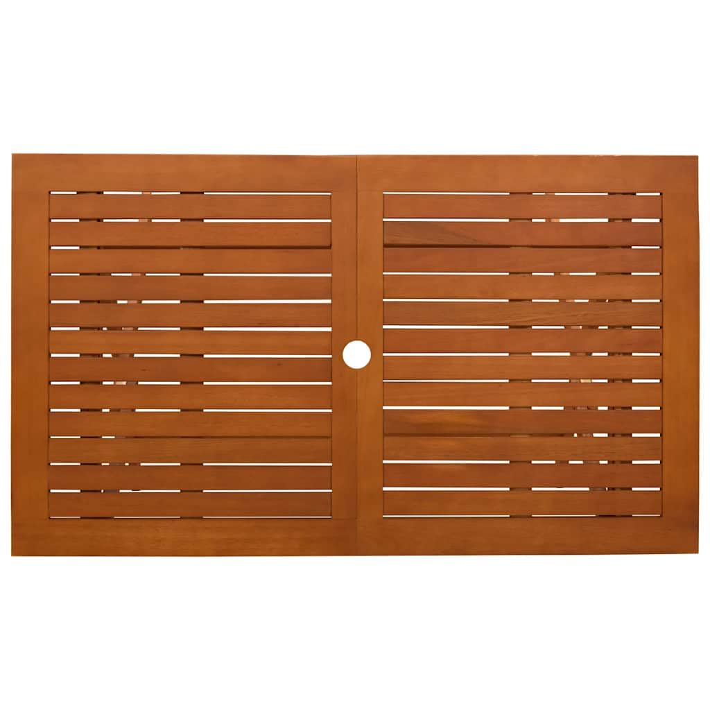 Tavolo da giardino pieghevole in legno massiccio di eucalipto, 120 x 70 x 75 cm, resistente alle intemperie, salvaspazio, per terrazza, balcone, all'aperto, picnic, barbecue, feste