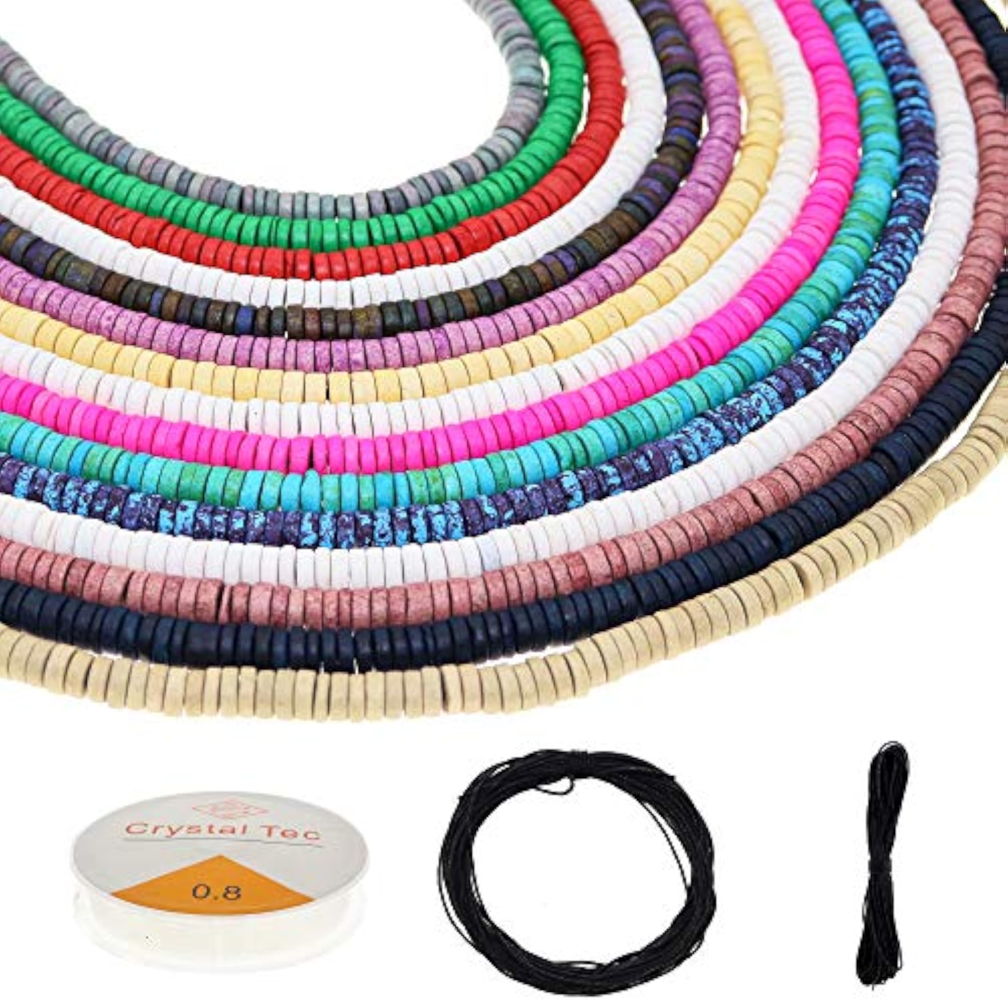 2500 Heishi Clay Beads for Jewellery Making