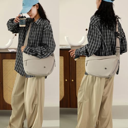 Image of Crescent Crossbody Bags for Women Nylon Travel Luna Hobo Bag Dumpling Purse