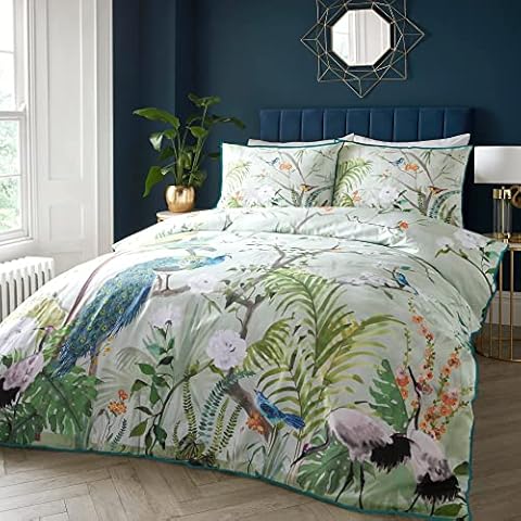 SOIREE Jungle Peacock King Duvet Cover Set Cover