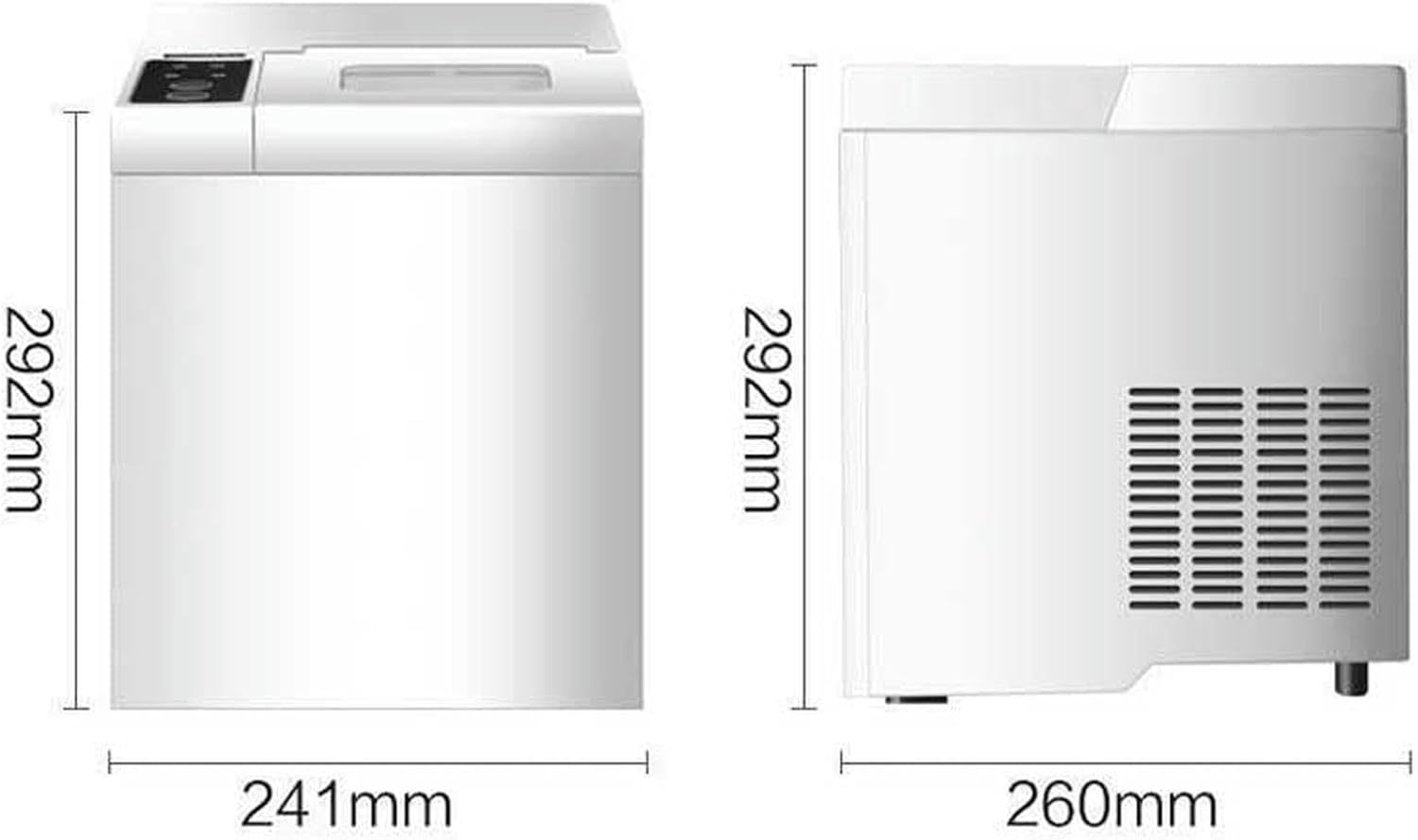 AMNOOL mdlian Electric Ice Maker Home Making Machine Countertop for Commercial Small Milk Tea Shop