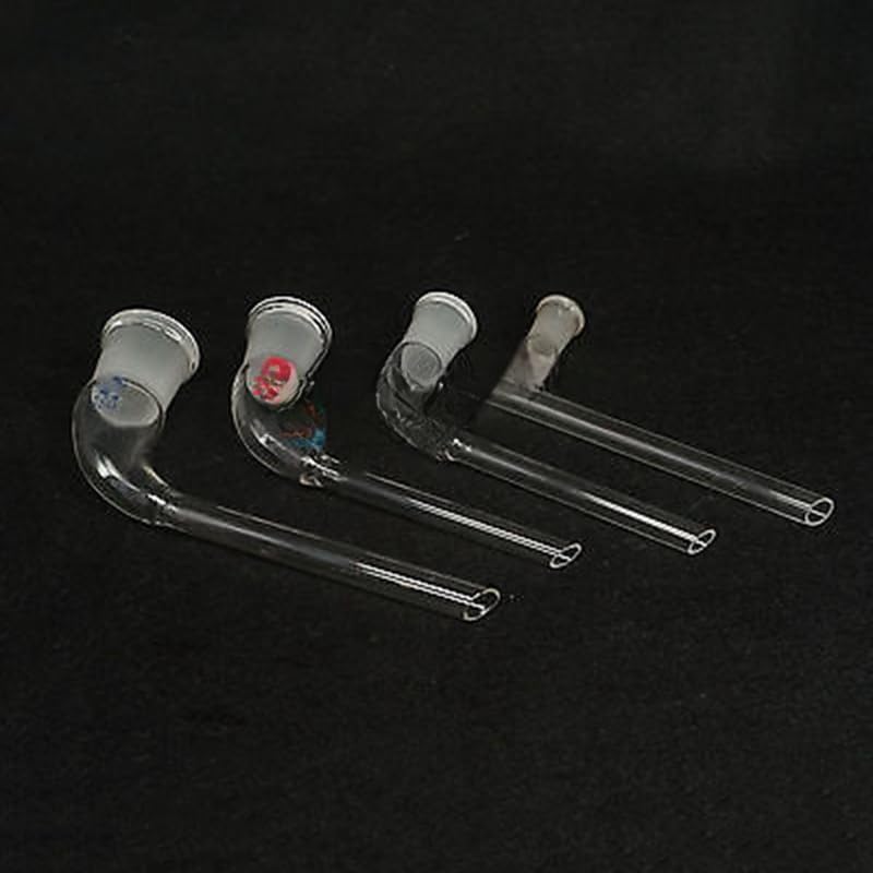 Morbio in vetro borosilicato ad alto contenuto, Adattatore for vetro da distillazione congiunto Tubo dritto in borosilicato con curvatura a 105 gradi 4 dimensioni Articoli da laboratorio(Joint 14-23)
