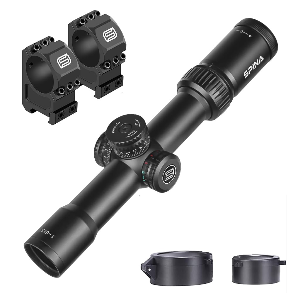 IronClaw 1-6x28 SFP Tactical Rifle Scope Optics Sight Mil-dot Reticle Scope for Hunting