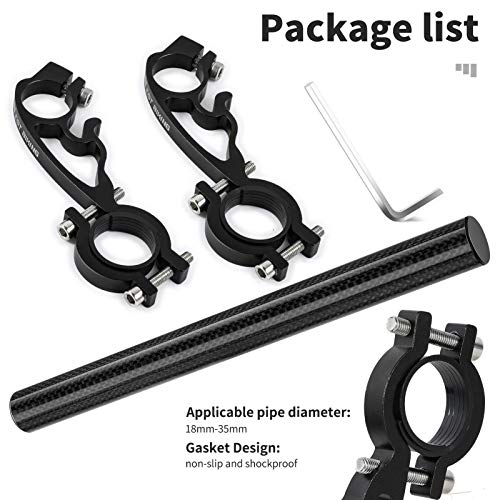 Leeofty Suporte de liga de 25 mm para extensão de guiador de bicicleta para extensão de guiador de 1