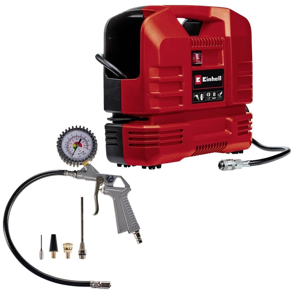 Einhell Portable Compressor 8 Bar 1100W Electric With Accessories Tc-Ac 190 Of 4006825642346