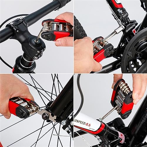 16 in 1 MTB Maintenance Tool Road Bike Spoke Wrench Allen Key Tire Lever Cycling Chain Tools Bicycle Repair Mini Tool Kit