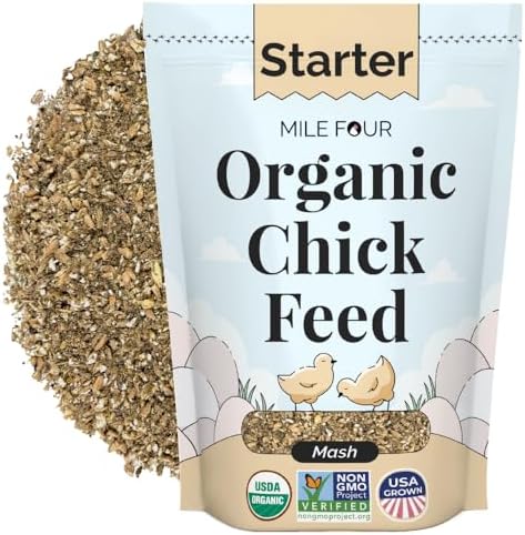 Mile Four Organic Chicken Feed – Starter Chick Mash, Non-GMO, USA...