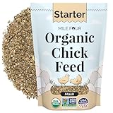 Mile Four Organic Chicken Feed – Starter Chick Mash, Non-GMO, USA Grown, 21% Protein, Corn-Free, Soy-Free, Non-Medicated Chick Feed, 2 lb Sample