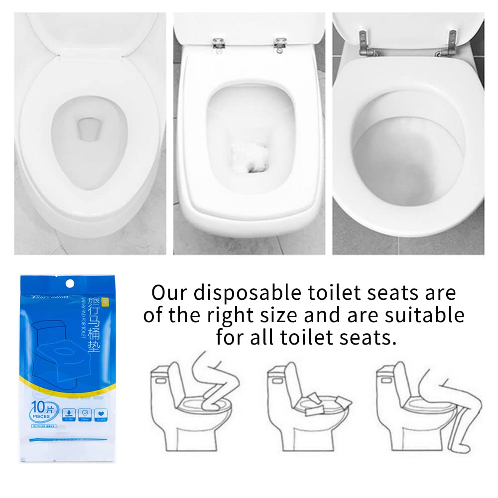 40 Einweg-Toilettenauflagen – Hygienische Sitzbezüge Für Reisen, öffentliche WC’s, Biologisch Abbaubar Und Platzsparend