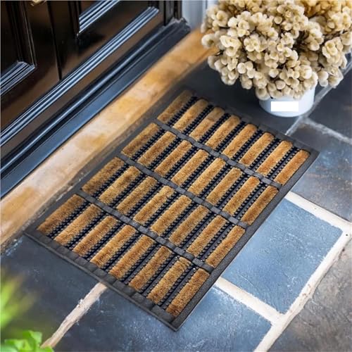 Brosse d'extérieur robuste type grattoir à bottes pour tapis de porte - 4