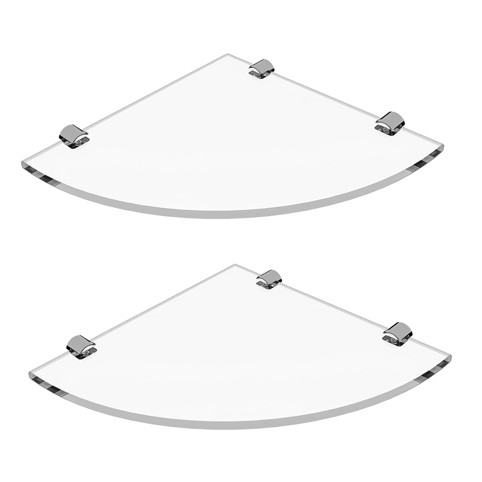 Zxfdsfdbnm Transparent Acrylic Wall Mounted Corner Shelf Set Bathroom Storage Organizer for Bathroom Space Saving Double Layer Shelf