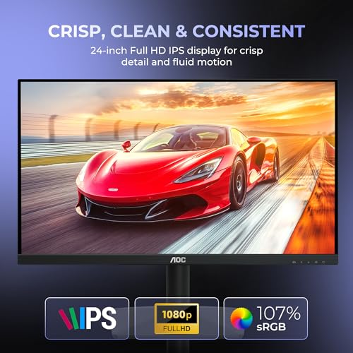 Image of AOC 24B15H3 24 Inch (23.8 inch) Full HD IPS Monitor | 120Hz Refresh Rate | 1ms MPRT | Adaptive Sync | 3-Side Frameless | HDMI & VGA | Low Blue Mode | Flicker-Free | VESA Mount | Black