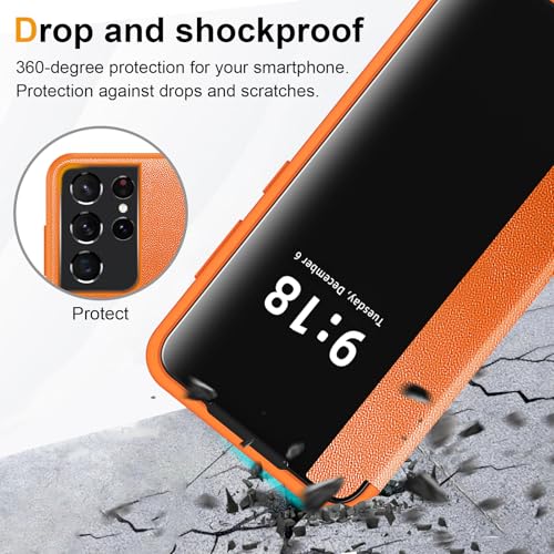 Étui de protection à rabat pour Samsung S21 Ultra 5G mince