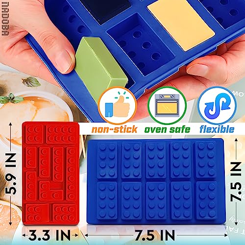 Building Brick Candy Robot Mold Chocolate Mold Set Silicone Building Block Mold Ice Cube Trays For Making Melted Chocolate Fondant Jelly Dome Mousse（6 Pcs) #TOP2