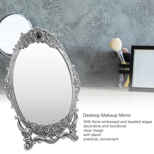 Espejo para maquillaje retro ovalado TOPINCN miniatura 4