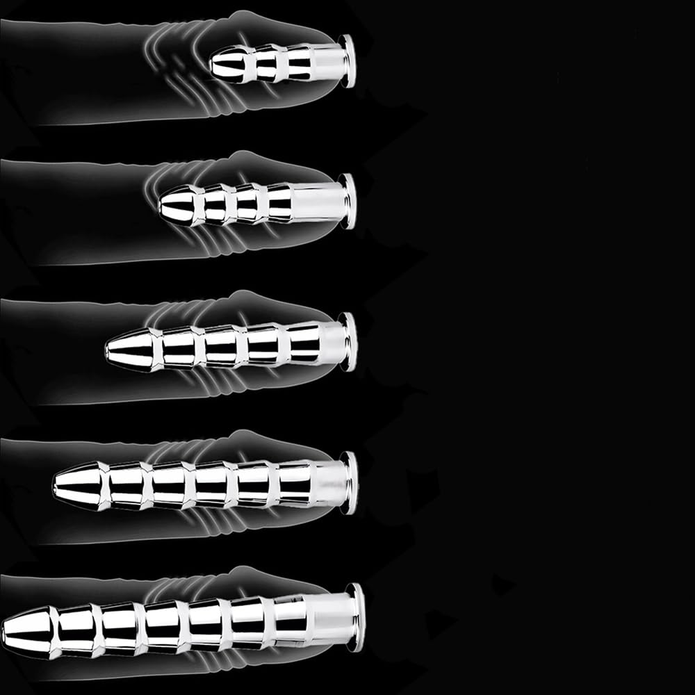 Seckoe 5 Größen Hohl Edelstahl Harnröhren Dilator SM Erotik Katheter Klein Harnröhrensonden Sounding Prostata Stimulation Masturbation Prinzenzepter Dilatator Sexspielzeuge für Männer (5-teiliges Set)