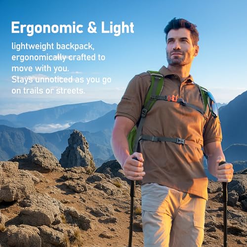 N NEVO RHINO Hiking Backpack 20L Water Resistant Outdoor Day Pack,Lightweight Travel Small Backpack for Men Women
